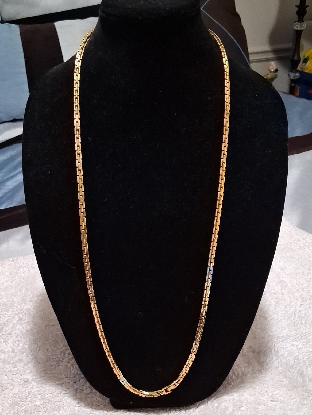 Monet Gold Box-Link Necklace